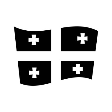 Georgia bayrak simgesi. Trendy Georgia bayrak logo kavramı ülke bayrakları Collection beyaz arka plan üzerinde. Web uygulamaları, mobil uygulamalar ve basılı medya kullanım için uygundur..