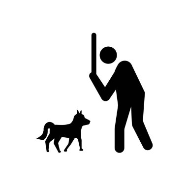 kötü insan kutsal kişilerin resmi. Trendy kötü insan logo kavramı duygular koleksiyonundan beyaz arka plan üzerinde. Web uygulamaları, mobil uygulamalar ve basılı medya kullanım için uygundur..