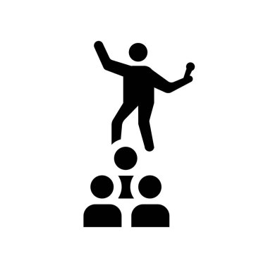 insan belirledi. Trendy kararlı insan logo kavramı duygular koleksiyonundan beyaz arka plan üzerinde. Web uygulamaları, mobil uygulamalar ve basılı medya kullanım için uygundur..