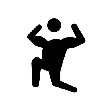 pompalanan insan kutsal kişilerin resmi. Trendy pompalanan insan logo kavramı duygular koleksiyonundan beyaz arka plan üzerinde. Web uygulamaları, mobil uygulamalar ve basılı medya kullanım için uygundur..