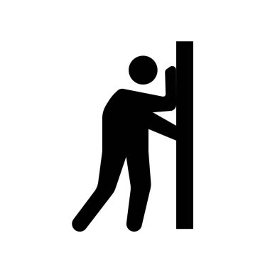 sinirli insan kutsal kişilerin resmi. Trendy sinirli insan logo kavramı duygular koleksiyonundan beyaz arka plan üzerinde. Web uygulamaları, mobil uygulamalar ve basılı medya kullanım için uygundur..