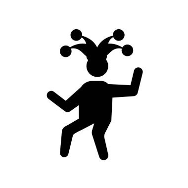 komik insan kutsal kişilerin resmi. Trendy komik insan logo kavramı duygular koleksiyonundan beyaz arka plan üzerinde. Web uygulamaları, mobil uygulamalar ve basılı medya kullanım için uygundur..