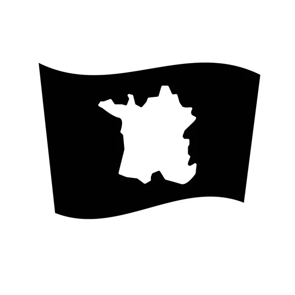 Значок Флага Франции Концепция Логотипа Флага Trendy France Белом Фоне — стоковый вектор