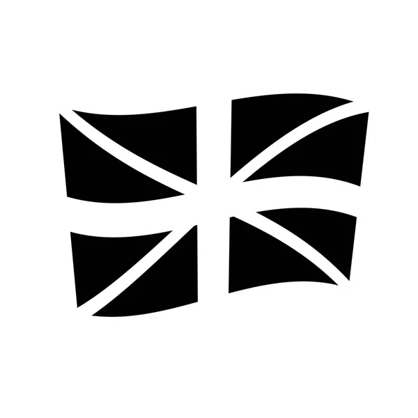 Het Pictogram Van Vlag Van Het Verenigd Koninkrijk Trendy Verenigd — Stockvector