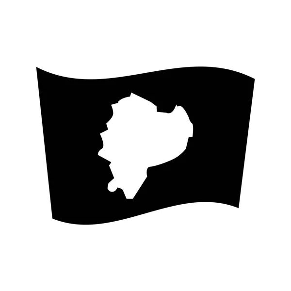 Het Pictogram Van Vlag Van Ecuador Trendy Ecuador Vlag Logo — Stockvector