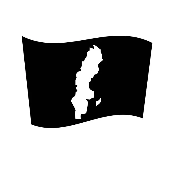 Ikon Bendera Swedia Konsep Logo Bendera Trendy Swedia Pada Latar - Stok Vektor
