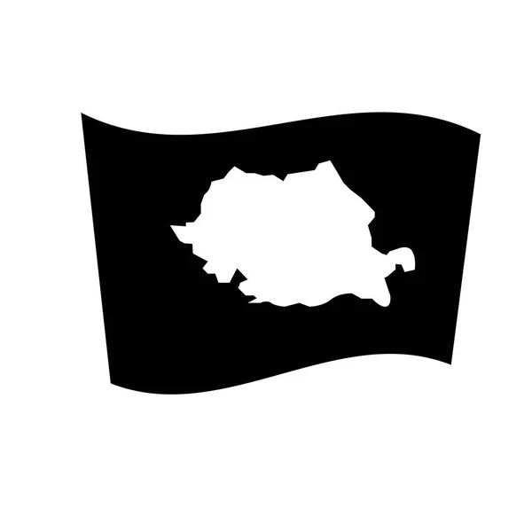 Ícone Bandeira Roménia Conceito Logotipo Bandeira Romênia Moda Fundo Branco —  Vetores de Stock