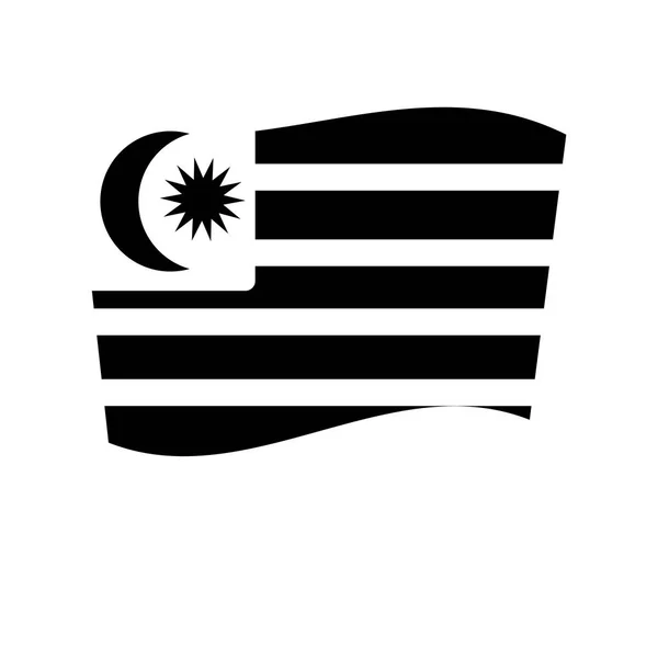 Значок Флага Малайзии Trendy Malaysia Flag Logo Concept White Fone — стоковый вектор