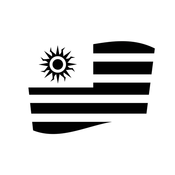 Icône Drapeau Uruguay Concept Logo Drapeau Uruguay Tendance Sur Fond — Image vectorielle