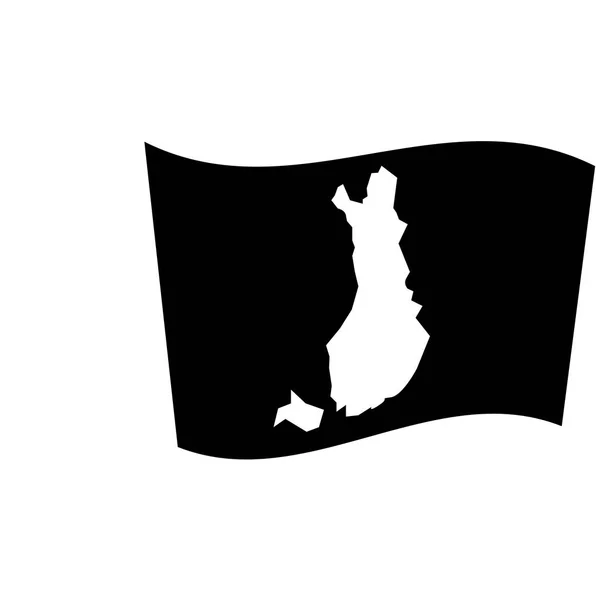 Finn Zászló Ikonra Trendi Finnország Jelző Embléma Koncepció Fehér Háttér — Stock Vector