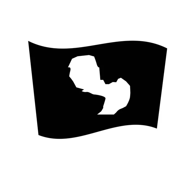 Ícone Bandeira Paraguai Conceito Logotipo Bandeira Paraguai Moda Fundo Branco — Vetor de Stock
