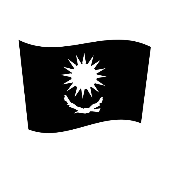 Ícone Bandeira Cazaquistão Conceito Logotipo Bandeira Cazaquistão Moda Fundo Branco —  Vetores de Stock
