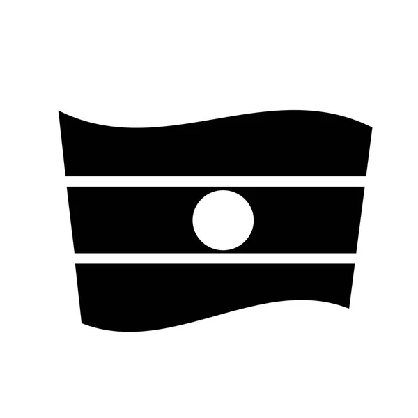Ikon Bendera Laos Konsep Logo Trendy Laos Pada Latar Belakang - Stok Vektor