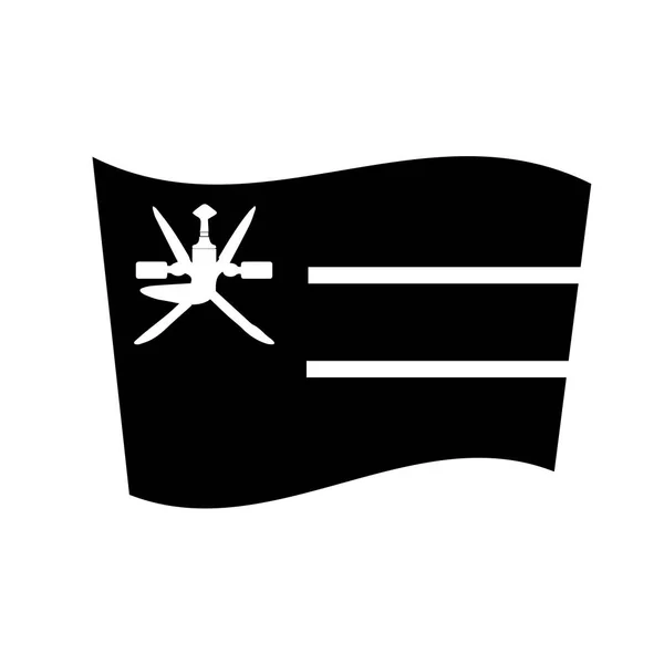 Omán Zászló Ikonra Trendi Omán Jelző Embléma Koncepció Fehér Háttér — Stock Vector