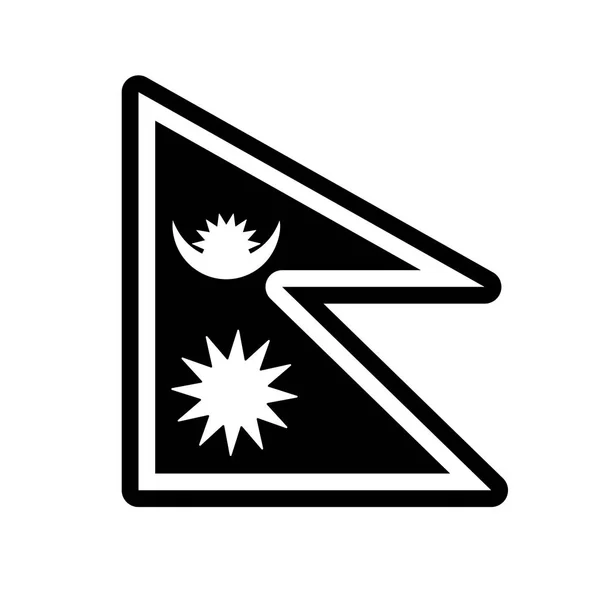 Nepal Flag Icon Trendy Nepal Flag Logo Concept White Background — Stock Vector