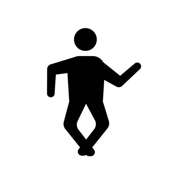 Dummes Menschenbild Trendiges Albernes Menschliches Logo Konzept Auf Weißem Hintergrund — Stockvektor