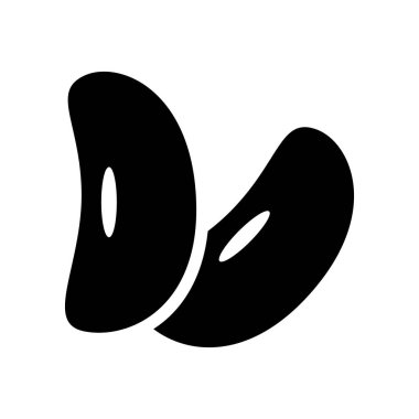 Fasulye simgesi. Meyve ve sebze koleksiyonundan beyaz arka plan üzerinde trendy fasulye logo kavramı. Web uygulamaları, mobil uygulamalar ve basılı medya kullanım için uygundur..