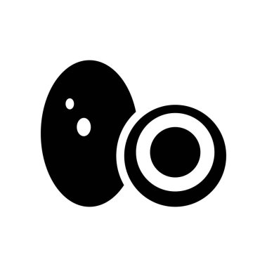 Hindistan cevizi simgesi. Meyve ve sebze koleksiyonundan beyaz arka plan üzerinde trendy Hindistan cevizi logo kavramı. Web uygulamaları, mobil uygulamalar ve basılı medya kullanım için uygundur..