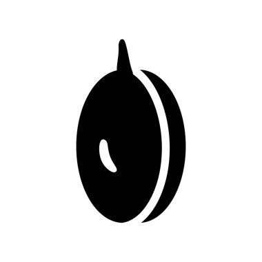 Erik simgesi. Meyve ve sebze koleksiyonundan beyaz arka plan üzerinde trendy Erik logo kavramı. Web uygulamaları, mobil uygulamalar ve basılı medya kullanım için uygundur..