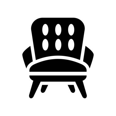Fauteuil simgesi. Mobilya ve ev koleksiyonundan beyaz arka plan üzerinde trendy Fauteuil logo kavramı. Web uygulamaları, mobil uygulamalar ve basılı medya kullanım için uygundur..