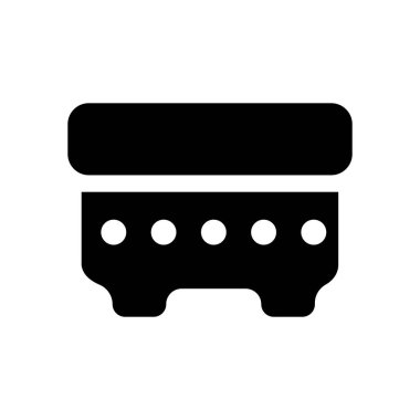 hassock simgesi. Trendy hassock logo kavramı mobilya ve ev koleksiyonundan beyaz arka plan üzerinde. Web uygulamaları, mobil uygulamalar ve basılı medya kullanım için uygundur..