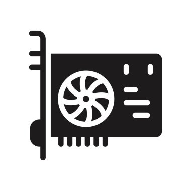 GPU simgesi. Trendy Gpu logo kavramı donanım koleksiyonundan beyaz arka plan üzerinde. Web uygulamaları, mobil uygulamalar ve basılı medya kullanım için uygundur..
