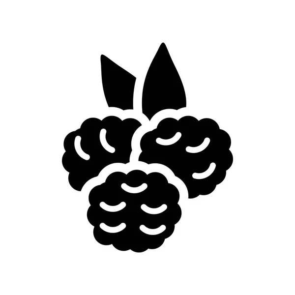 Ícone Amora Conceito Logotipo Blackberry Moda Fundo Branco Coleção Frutas —  Vetores de Stock