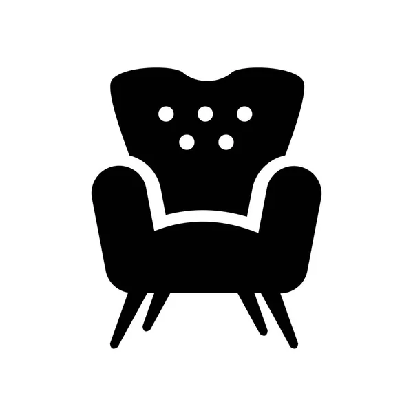 Значок Кресла Модная Концепция Логотипа Кресла Белом Фоне Коллекции Мебели — стоковый вектор