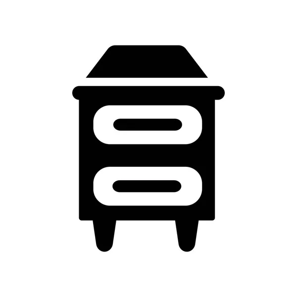 Table Chevet Icône Concept Logo Table Chevet Tendance Sur Fond — Image vectorielle