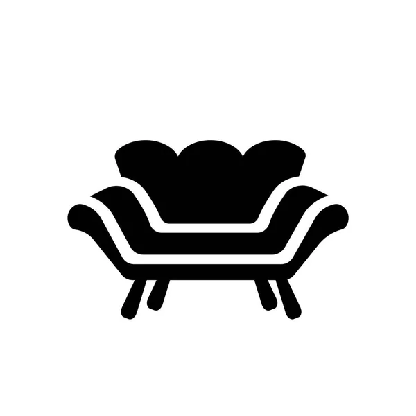 Heverő Ikonra Trendi Kanapén Embléma Koncepció Bútorokat Háztartási Gyűjteményből Fehér — Stock Vector