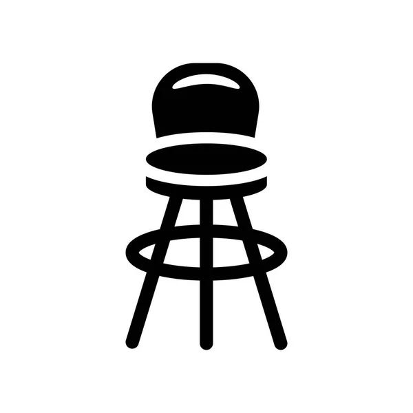 Ícone Fezes Conceito Logotipo Trendy Stool Fundo Branco Coleção Móveis — Vetor de Stock