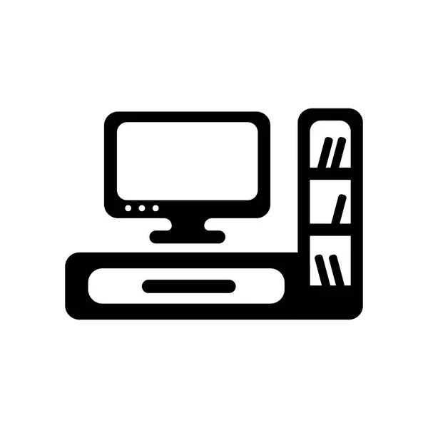 Значок Таблицы Телевизора Теплая Концепция Логотипа Белом Фоне Коллекции Мебели — стоковый вектор