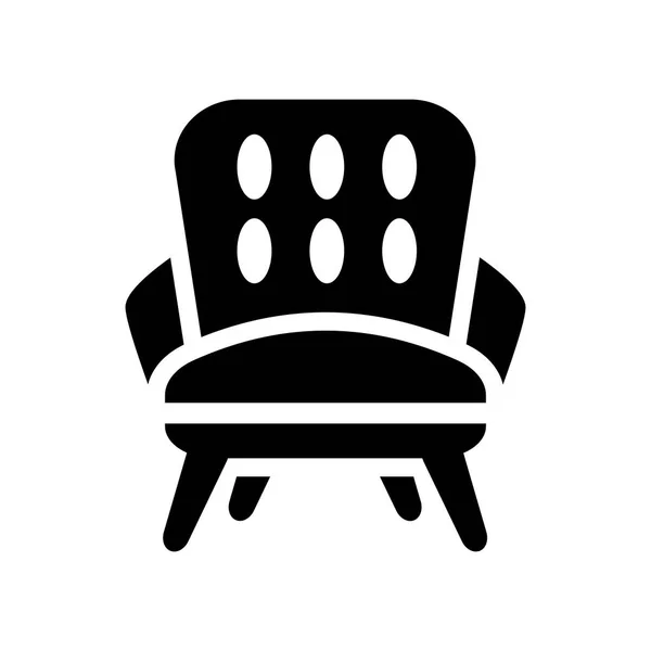 Ícone Fauteuil Conceito Logotipo Fauteuil Moda Fundo Branco Coleção Móveis — Vetor de Stock