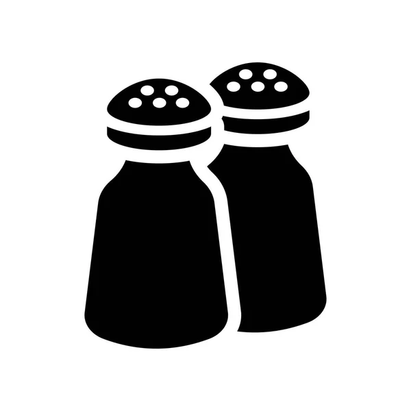 Zout Peper Shakers Pictogram Trendy Zout Peper Shakers Logo Concept — Stockvector