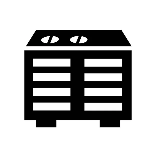 Icône Chauffage Concept Logo Trendy Heating Unit Sur Fond Blanc — Image vectorielle