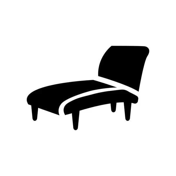 Icône Chaise Longue Concept Logo Chaise Longue Tendance Sur Fond — Image vectorielle