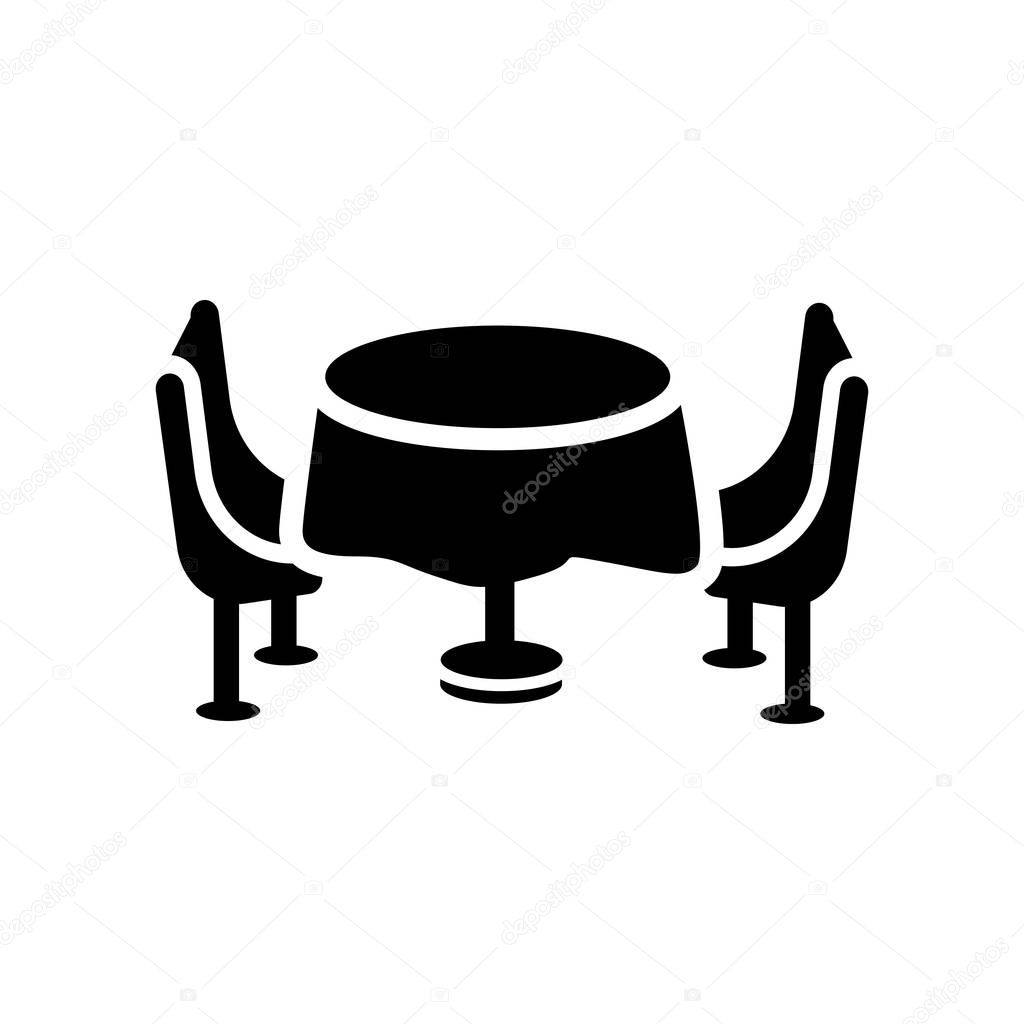 Dinner table icon. Trendy Dinner table logo concept on white background from Furniture and Household collection. Suitable for use on web apps, mobile apps and print media.