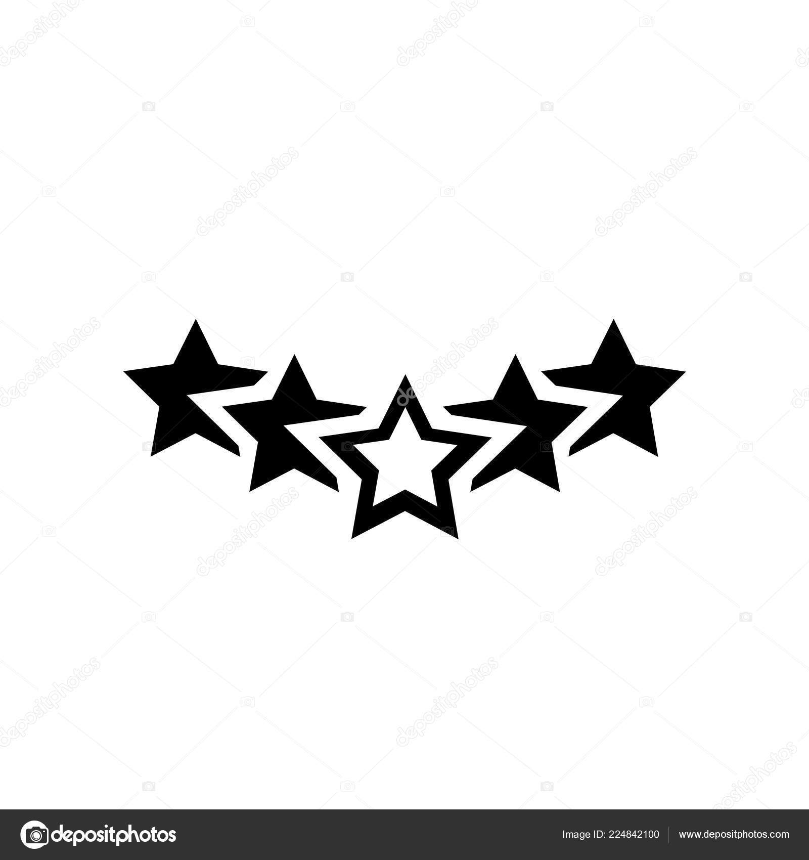 Fünf Sterne Symbol Trendiges Fünf Sterne Logo Konzept Auf Weißem  Stock-Vektorbild von ©bestvectorstock 224842100, image size:1600x1700