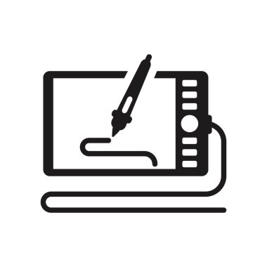 Wacom simgesi. Trendy Wacom logo kavramı donanım koleksiyonundan beyaz arka plan üzerinde. Web uygulamaları, mobil uygulamalar ve basılı medya kullanım için uygundur..