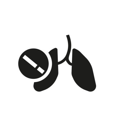 Sigara simgesi. Sağlık ve tıp koleksiyonundan beyaz arka plan üzerinde trendy yasaktır logo kavramı. Web uygulamaları, mobil uygulamalar ve basılı medya kullanım için uygundur..