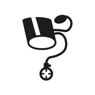 Tonometer simgesi. Sağlık ve tıp koleksiyonundan beyaz arka plan üzerinde trendy Tonometer logo kavramı. Web uygulamaları, mobil uygulamalar ve basılı medya kullanım için uygundur..