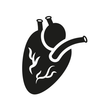 Kalp simgesi. Sağlık ve tıp koleksiyonundan beyaz arka plan üzerinde trendy kalp logo kavramı. Web uygulamaları, mobil uygulamalar ve basılı medya kullanım için uygundur..