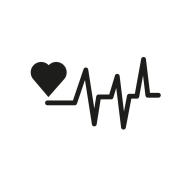 Nabız simgesi. Sağlık ve tıp koleksiyonundan beyaz arka plan üzerinde trendy darbe logo kavramı. Web uygulamaları, mobil uygulamalar ve basılı medya kullanım için uygundur..