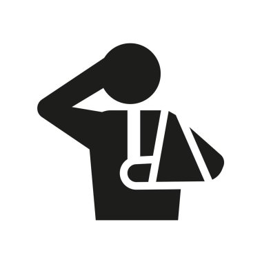 Yaralanma simgesi. Sağlık ve tıp koleksiyonundan beyaz arka plan üzerinde trendy yaralanma logo kavramı. Web uygulamaları, mobil uygulamalar ve basılı medya kullanım için uygundur..