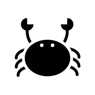 Yengeç simgesi. Otel ve restoran koleksiyonundan beyaz arka plan üzerinde trendy yengeç logo kavramı. Web uygulamaları, mobil uygulamalar ve basılı medya kullanım için uygundur..