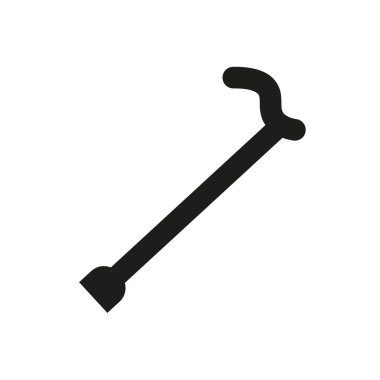 Baston simgesi. Sağlık ve tıp koleksiyonundan beyaz arka plan üzerinde trendy baston logo kavramı. Web uygulamaları, mobil uygulamalar ve basılı medya kullanım için uygundur..