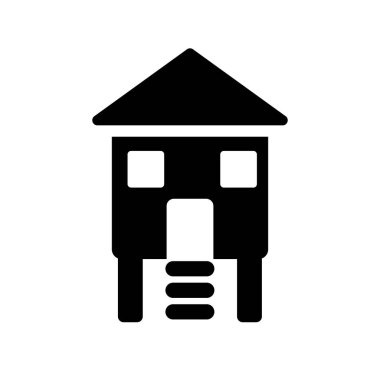 Beach Hotel Icon. Trendy Beach Hotel otel ve restoran koleksiyonundan beyaz arka plan üzerinde logo kavramı. Web uygulamaları, mobil uygulamalar ve basılı medya kullanım için uygundur..