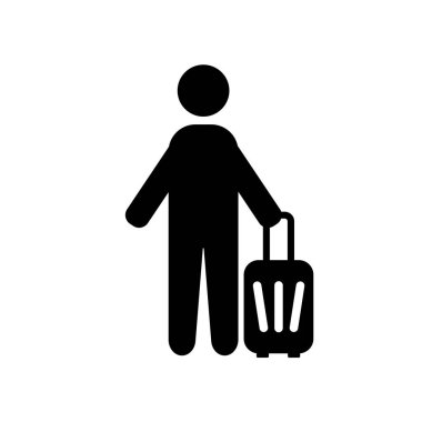 Konuk simgesi. Otel ve restoran koleksiyonundan beyaz arka plan üzerinde şık konuk logo kavramı. Web uygulamaları, mobil uygulamalar ve basılı medya kullanım için uygundur..