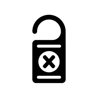 Kapı askı simgesi. Trendy kapı askı logo kavramı otel ve restoran koleksiyonundan beyaz arka plan üzerinde. Web uygulamaları, mobil uygulamalar ve basılı medya kullanım için uygundur..