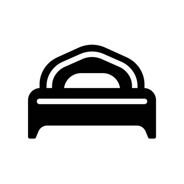 Tek Kişilik Yatak simgesi. Otel ve restoran koleksiyonundan beyaz arka plan üzerinde trendy tek kişilik yatak logo konsepti. Web uygulamaları, mobil uygulamalar ve basılı medya kullanım için uygundur..